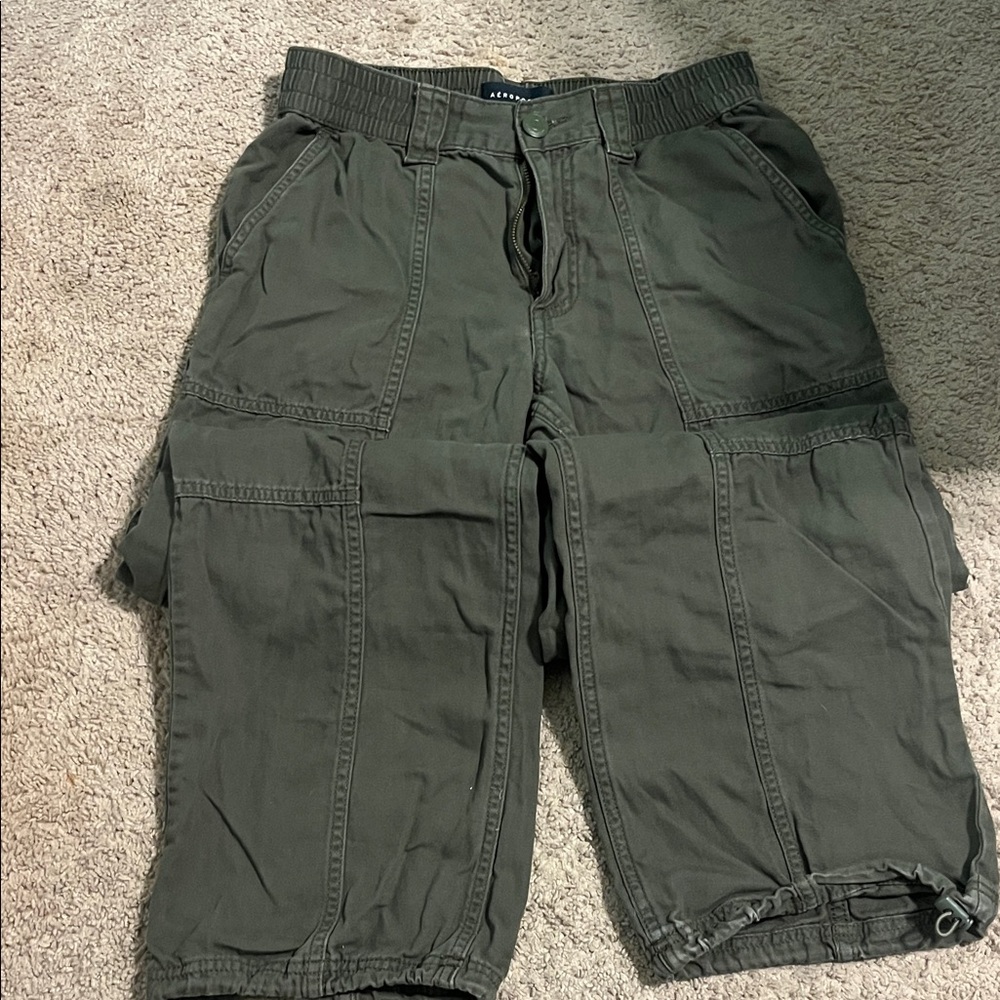 Aeropostale Dark Olive Wide Leg Pants